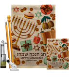 Festival of Lights - Hanukkah Winter Vertical Impressions Decorative Flags HG137376 Made In USA