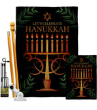 Celebrate Hanukkah - Hanukkah Winter Vertical Impressions Decorative Flags HG190011 Made In USA