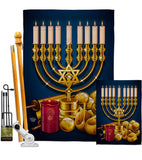 Jewish Festival - Hanukkah Winter Vertical Impressions Decorative Flags HG192313 Made In USA