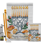 Happy Hanukkah - Hanukkah Winter Vertical Impressions Decorative Flags HG192316 Made In USA