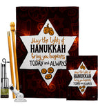 Lights Of Hanukkah - Hanukkah Winter Vertical Impressions Decorative Flags HG192594 Made In USA