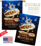 Happy Hanukkah Dreidel - Hanukkah Winter Vertical Impressions Decorative Flags HG114174 Made In USA