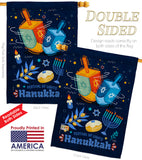 Festival Of Lights - Hanukkah Winter Vertical Impressions Decorative Flags HG114228 Made In USA