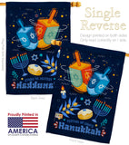 Festival Of Lights - Hanukkah Winter Vertical Impressions Decorative Flags HG114228 Made In USA