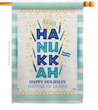 Jewish Festival - Hanukkah Winter Vertical Impressions Decorative Flags HG114229 Made In USA