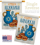 Hanukkah Sufganiyot - Hanukkah Winter Vertical Impressions Decorative Flags HG114240 Made In USA