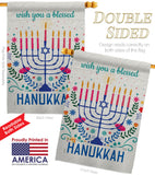 Hanukkan Wish - Hanukkah Winter Vertical Impressions Decorative Flags HG120276 Made In USA