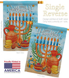 Hanukkah Feast - Hanukkah Winter Vertical Impressions Decorative Flags HG120278 Made In USA