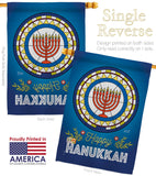 Celebratory Hanukkah - Hanukkah Winter Vertical Impressions Decorative Flags HG130430 Made In USA