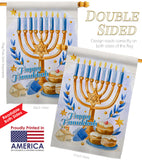 Jewish Festival - Hanukkah Winter Vertical Impressions Decorative Flags HG137325 Made In USA