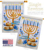 Jewish Festival - Hanukkah Winter Vertical Impressions Decorative Flags HG137325 Made In USA