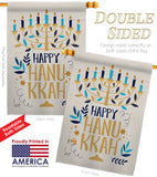 Happy Hanukkah - Hanukkah Winter Vertical Impressions Decorative Flags HG137328 Made In USA