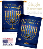 Happy Hanukkah - Hanukkah Winter Vertical Impressions Decorative Flags HG137329 Made In USA