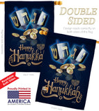 Happy Hanukkah - Hanukkah Winter Vertical Impressions Decorative Flags HG137330 Made In USA