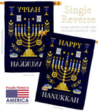 Joy Of Hanukkah - Hanukkah Winter Vertical Impressions Decorative Flags HG190012 Made In USA