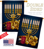 Jewish Festival - Hanukkah Winter Vertical Impressions Decorative Flags HG192313 Made In USA