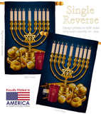 Jewish Festival - Hanukkah Winter Vertical Impressions Decorative Flags HG192313 Made In USA