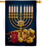 Jewish Festival - Hanukkah Winter Vertical Impressions Decorative Flags HG192313 Made In USA