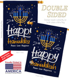 Happy Hanukkah - Hanukkah Winter Vertical Impressions Decorative Flags HG192314 Made In USA