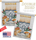 Happy Hanukkah - Hanukkah Winter Vertical Impressions Decorative Flags HG192316 Made In USA