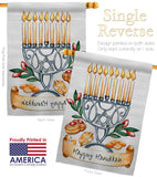 Happy Hanukkah - Hanukkah Winter Vertical Impressions Decorative Flags HG192316 Made In USA