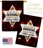 Lights Of Hanukkah - Hanukkah Winter Vertical Impressions Decorative Flags HG192594 Made In USA