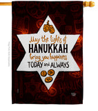 Lights Of Hanukkah - Hanukkah Winter Vertical Impressions Decorative Flags HG192594 Made In USA