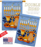 Gathering Hanukkah - Hanukkah Winter Vertical Impressions Decorative Flags HG192720 Made In USA