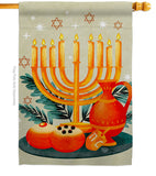 Light Of Hanukkah - Hanukkah Winter Vertical Impressions Decorative Flags HG192722 Made In USA