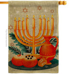 Light Of Hanukkah - Hanukkah Winter Vertical Impressions Decorative Flags HG192722 Made In USA