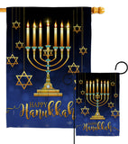 Happy Hanukkah - Hanukkah Winter Vertical Impressions Decorative Flags HG114227 Made In USA