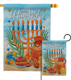 Hanukkah Feast - Hanukkah Winter Vertical Impressions Decorative Flags HG120278 Made In USA