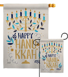 Happy Hanukkah - Hanukkah Winter Vertical Impressions Decorative Flags HG137328 Made In USA