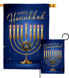 Happy Hanukkah - Hanukkah Winter Vertical Impressions Decorative Flags HG137329 Made In USA