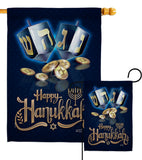 Happy Hanukkah - Hanukkah Winter Vertical Impressions Decorative Flags HG137330 Made In USA