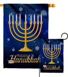 Happy Hunukkah - Hanukkah Winter Vertical Impressions Decorative Flags HG192143 Made In USA
