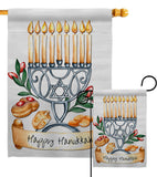 Happy Hanukkah - Hanukkah Winter Vertical Impressions Decorative Flags HG192316 Made In USA