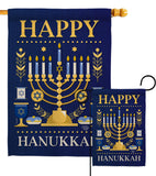 Happy Hanukkah - Hanukkah Winter Vertical Impressions Decorative Flags HG192317 Made In USA