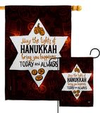 Lights Of Hanukkah - Hanukkah Winter Vertical Impressions Decorative Flags HG192594 Made In USA