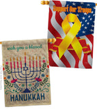 Hanukkan Wish - Hanukkah Winter Vertical Impressions Decorative Flags HG120276 Made In USA