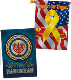 Celebratory Hanukkah - Hanukkah Winter Vertical Impressions Decorative Flags HG130430 Made In USA