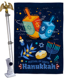 Festival Of Lights - Hanukkah Winter Vertical Impressions Decorative Flags HG114228 Made In USA