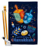 Festival Of Lights - Hanukkah Winter Vertical Impressions Decorative Flags HG114228 Made In USA