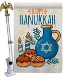 Hanukkah Sufganiyot - Hanukkah Winter Vertical Impressions Decorative Flags HG114240 Made In USA