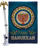 Celebratory Hanukkah - Hanukkah Winter Vertical Impressions Decorative Flags HG130430 Made In USA