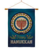 Celebratory Hanukkah - Hanukkah Winter Vertical Impressions Decorative Flags HG130430 Made In USA