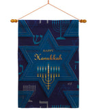 Holiday Hanukkah - Hanukkah Winter Vertical Impressions Decorative Flags HG130431 Made In USA
