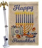 Feast of Dedication - Hanukkah Winter Vertical Impressions Decorative Flags HG137020 Made In USA