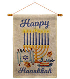 Feast of Dedication - Hanukkah Winter Vertical Impressions Decorative Flags HG137020 Made In USA