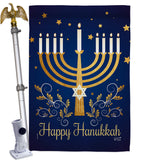 Happy Hanukkah - Hanukkah Winter Vertical Impressions Decorative Flags HG137324 Made In USA